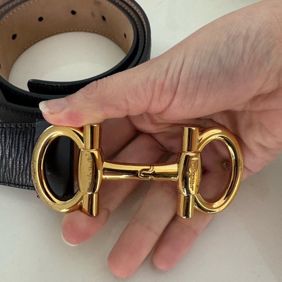 Salvatore Ferragamo Black Leather with Gold Hardware - Picture 10 of 16